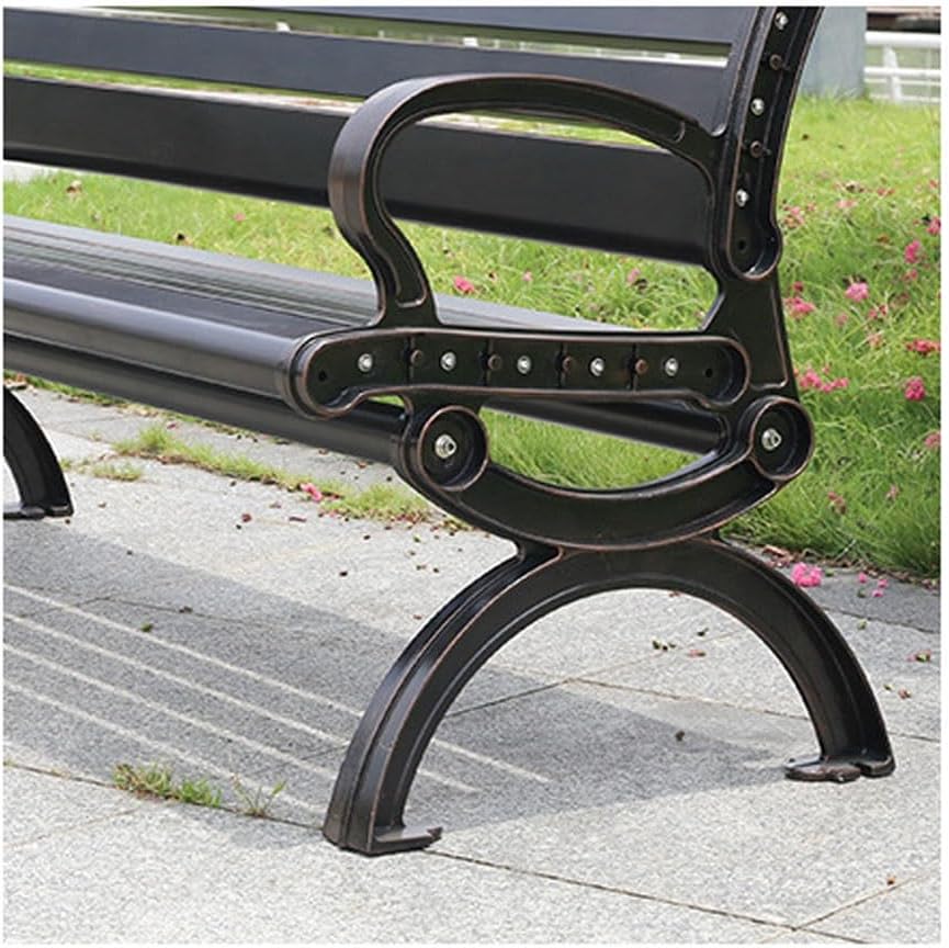 Patio Benches for Outdoors Park Bench Outdoor Leisure Chair Square Area Aluminum Alloy Double Garden Benches for Outdoors