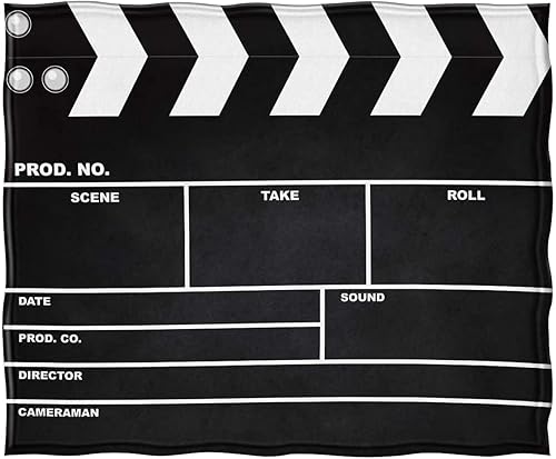 Miniatura 2 de Jekeno Manta de regalo de tablilla de película, regalos para mujeres, hombres, amantes del cine, teatro, cine en casa, decoración de cine, ideas de