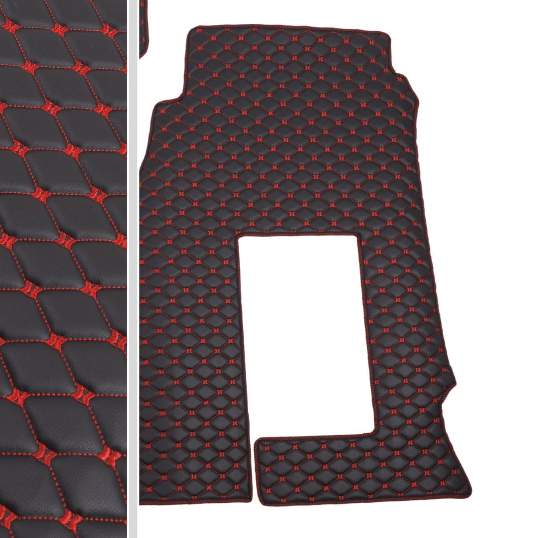 Tappetini per camion compatibili con Mercedes Actros MP4, MP5, MP6 con sedile passeggero sospeso – Elegante trapuntatura e logo esclusivo