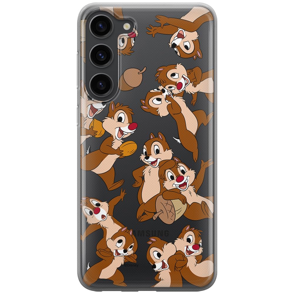 ERT GROUP mobile phone case for Samsung S23 PLUS original and officially Licensed Disney pattern Chip & Dale 004 optimally adapted to the shape of the mobile phone, partially transparent