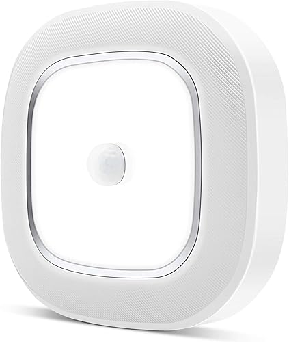 YINDUZ Lámpara de techo con sensor de movimiento que funciona con pilas, luz inalámbrica para armario, sensor de movimiento, 300 lúmenes, luces