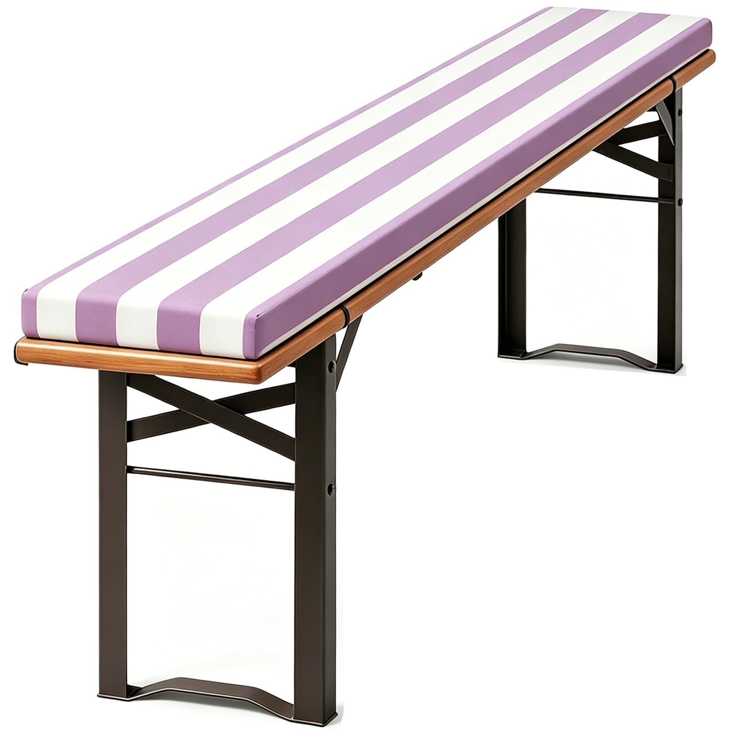PLCIVSA Picnic Bench Cushion – Outdoor Picnic Table Seat Benchs Cushions with Zipper & Non-Slip Bottom - Water-Repellent Fabric(violet,150x40cm/59x16in)