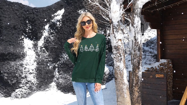 Christmas Sweatshirts For Women Embroidered El Salvador - View #4