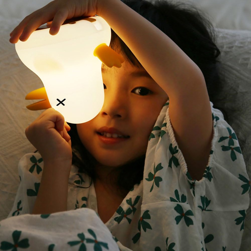 Luz Nocturna Recargable para guardería de Animales - luz Nocturna con atenuación Continua Lámpara de Noche de Dibujos Animados para niños
