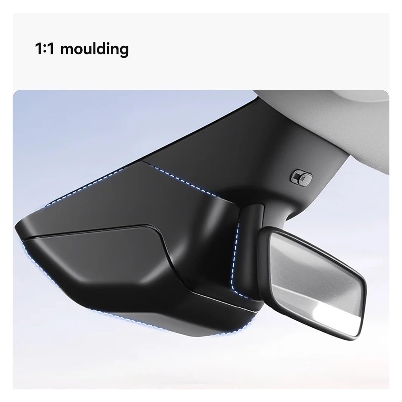 Estuche Sol Coche para Tesla para Model Y para Juniper 2025-2026 Estuche para Gafas De Coche Soporte Sol Caja Almacenamiento Retrovisor Flocado Interno Soporte Gafas Coche