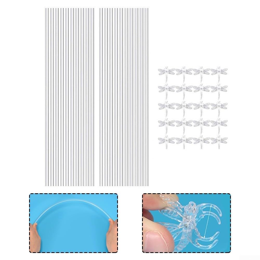 Acryl Pflanzenstützen Set - 30 Stück Mit Clips Für Orchideen & Gartenpflanzen