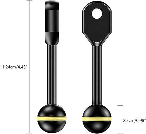 Miniatura 97 de Seafrogs - Brazo de cámara de buceo subacuático de 1 pulgada, abrazadera de bola submarina estándar negra para sistema de luz de fotografía