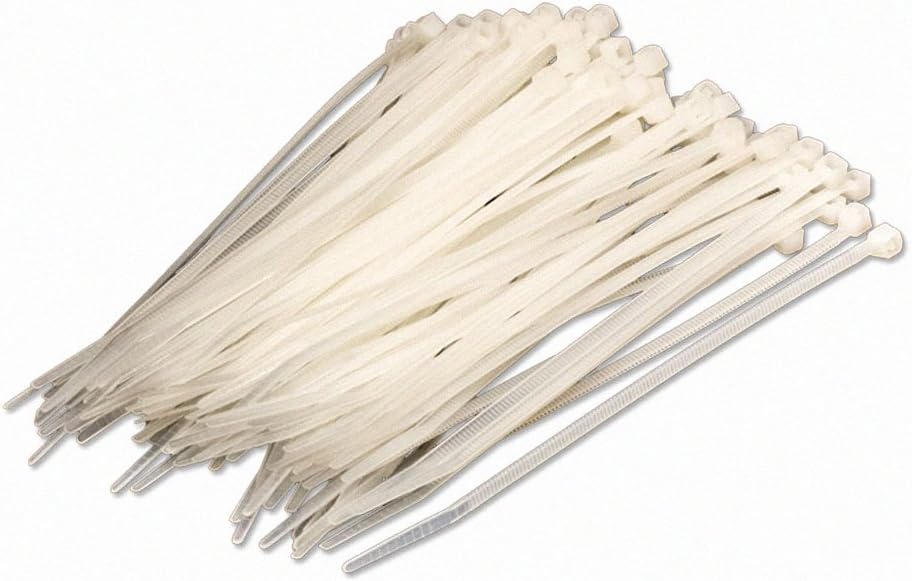NavePoint 6 Inch Nylon Cable Wire Zip Tie 40 lbs - Natural White 1000 Pack Lot Pcs Qty