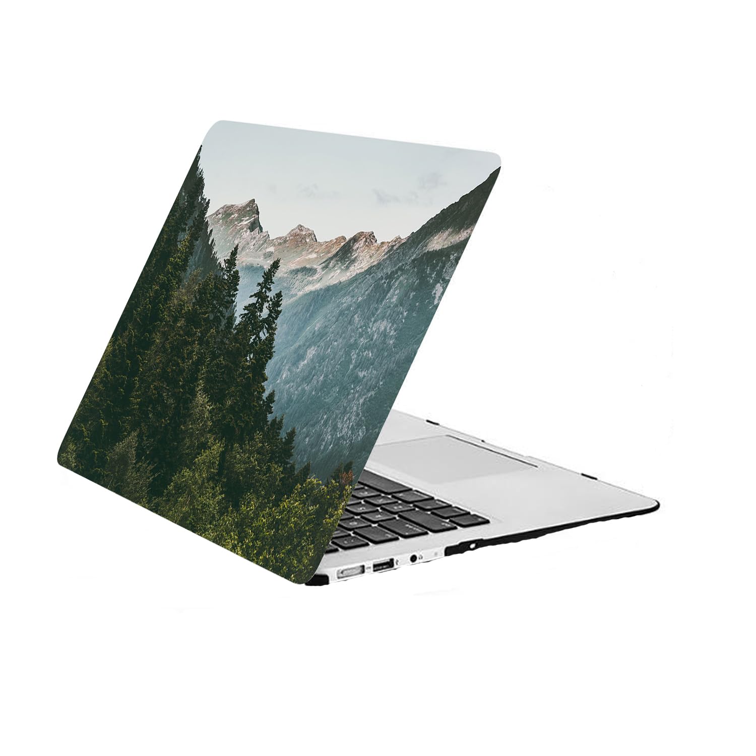 Coque Compatible avec Macbook Air 13 Pouces A2681 A3113 M2 M3 avec Liquid Retina Display Touch ID Version de 2022 2024, Housse Étui Rigide de Protection Mat en Plastique, Montagne