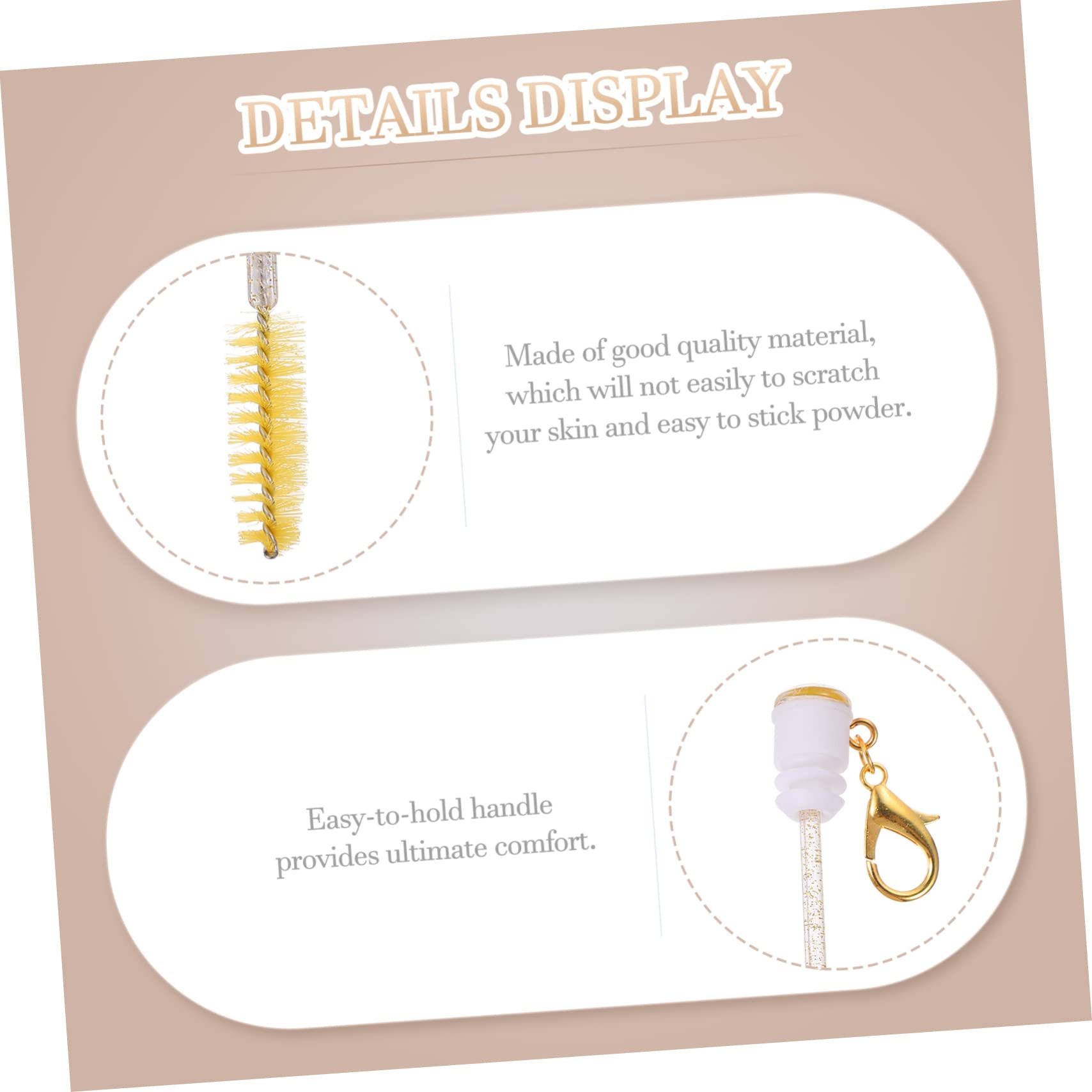 PartyKindom Detachable Eyelash Brush Keychain Yellow Makeup Spoolies Eyebrow Brush Wands