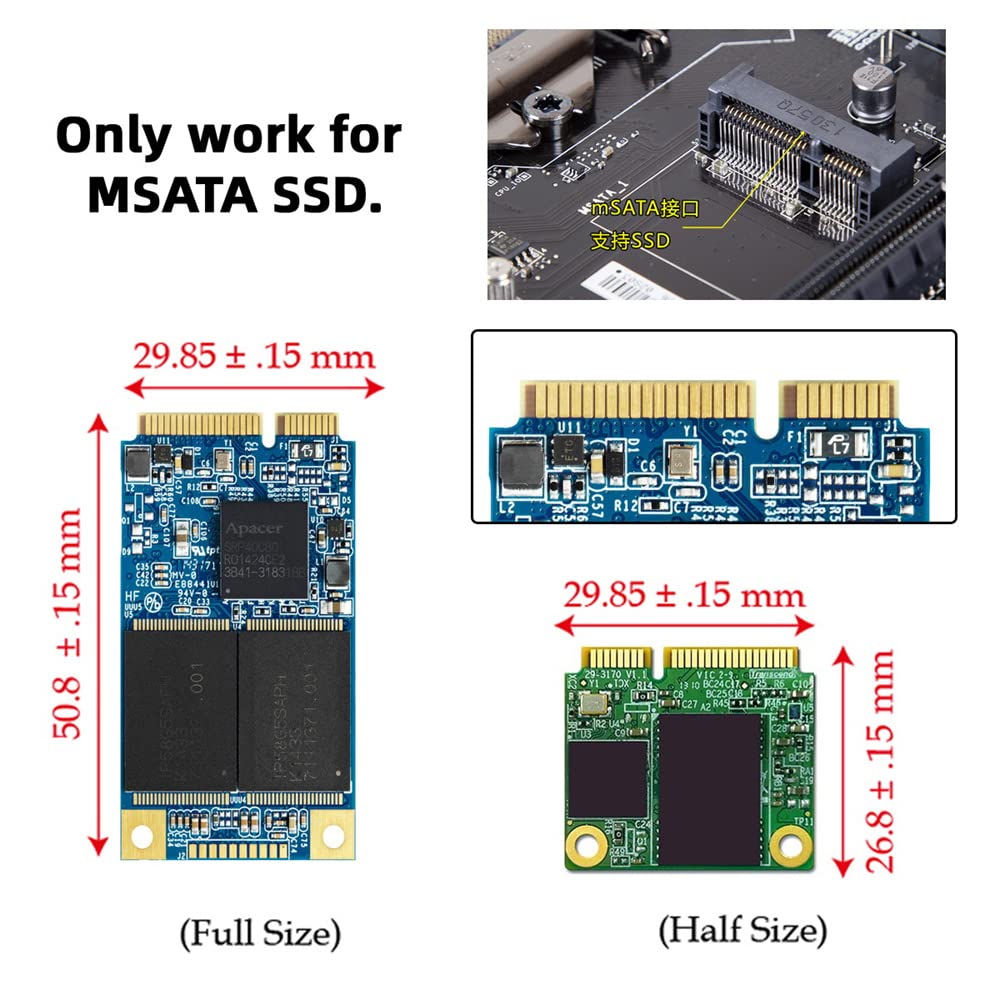 Xiwai Dual MSATA Mini-SATA SSD Card per Ampliamento Spazio di Archiviazione - Dettaglio