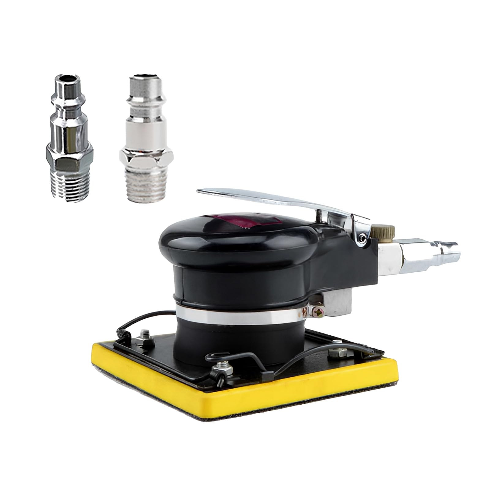 Msioytog Square Pneumatic Air Sander Polisher Tool Car Interior Seat Polishing Machine Wood Grinder Polisher Grinding Machine Industrial Air Propelled Sander