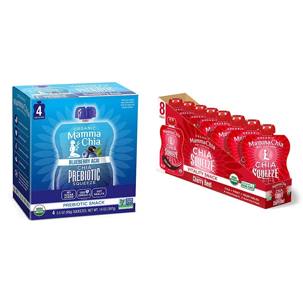 Amazon.com: Mamma Chia Organic Prebiotic Squeeze Snack, Blueberry
