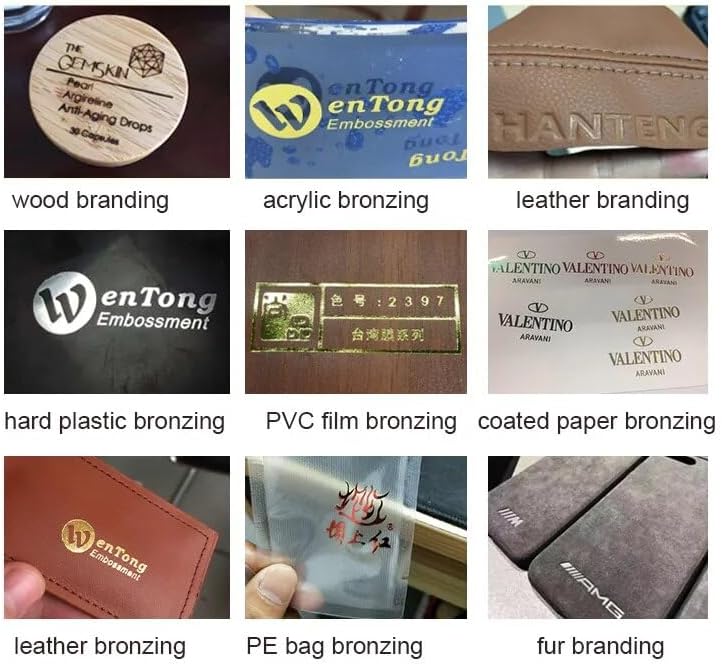 Upgrade Multi-function Foil Stamping Machine Wood Leather Paper Branding Logo Marking Press Embossing Bronzing Machine - (Color: 5x7cm machine)