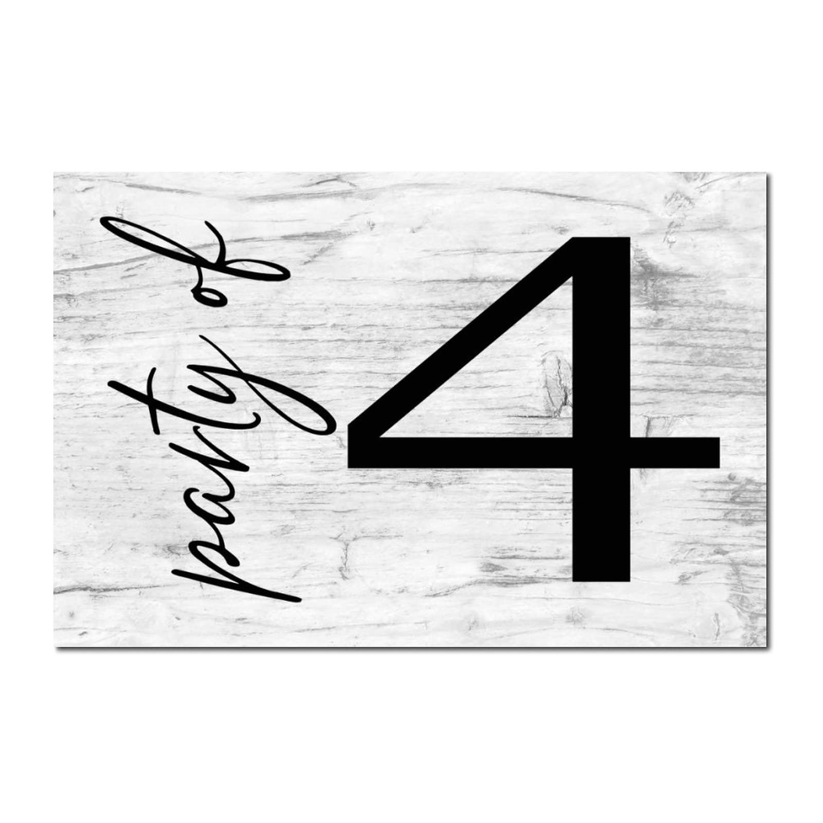 Wood Signs Party of Family Sign Family Number 4 Wooden Sign with Inspirational Quote Motivational Wall Art Rustic Wall Decorations for Living Room