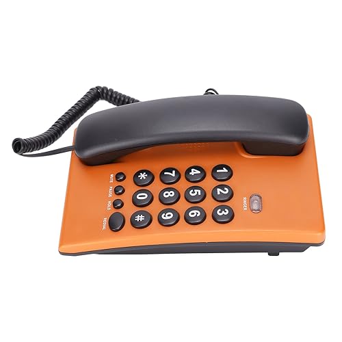 Telefono Fisso da Tavolo per Anziani, Telefono con Cavo Multifunzionale