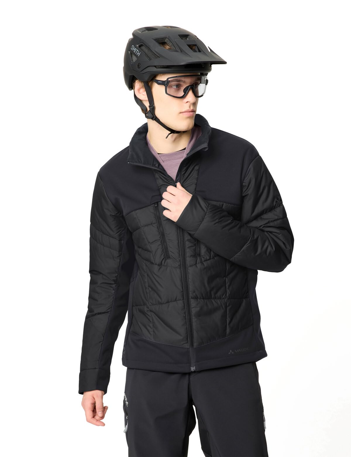 VAUDE Men's Minaki Jacket IV - Chaqueta térmica para bicicleta de montaña para hombre, con protección contra salpicaduras impermeable en la espalda baja