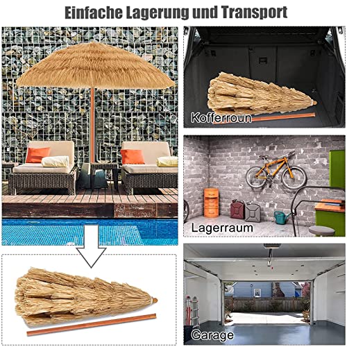 Parasol de hawaïen extérieur grand format pour terrasse d'été