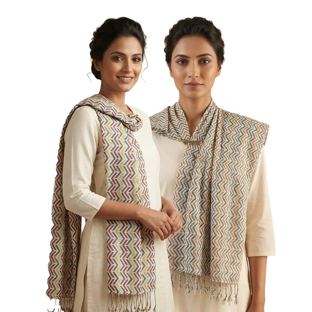 Latest Stylish Cotton Summer Stole for Women | Lightweight Breathable Soft Scarf | Printed Fashion Wrap for Daily Wear, Travel, Office & Casual Outfits-picture-32