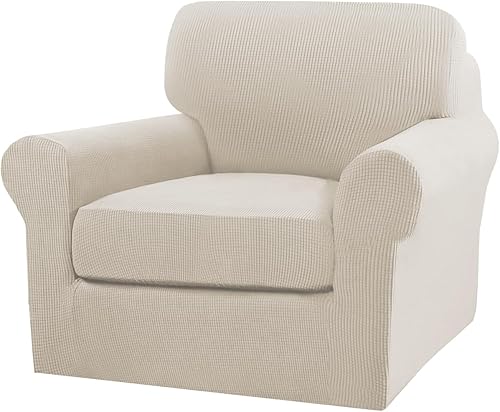 Miniatura 111 de Turquoize Fundas de sofá de 4 piezas para sofá de 3 cojines, funda de sofá suave para perros, fundas de sofá lavables con 3 fundas de cojín Biscotti