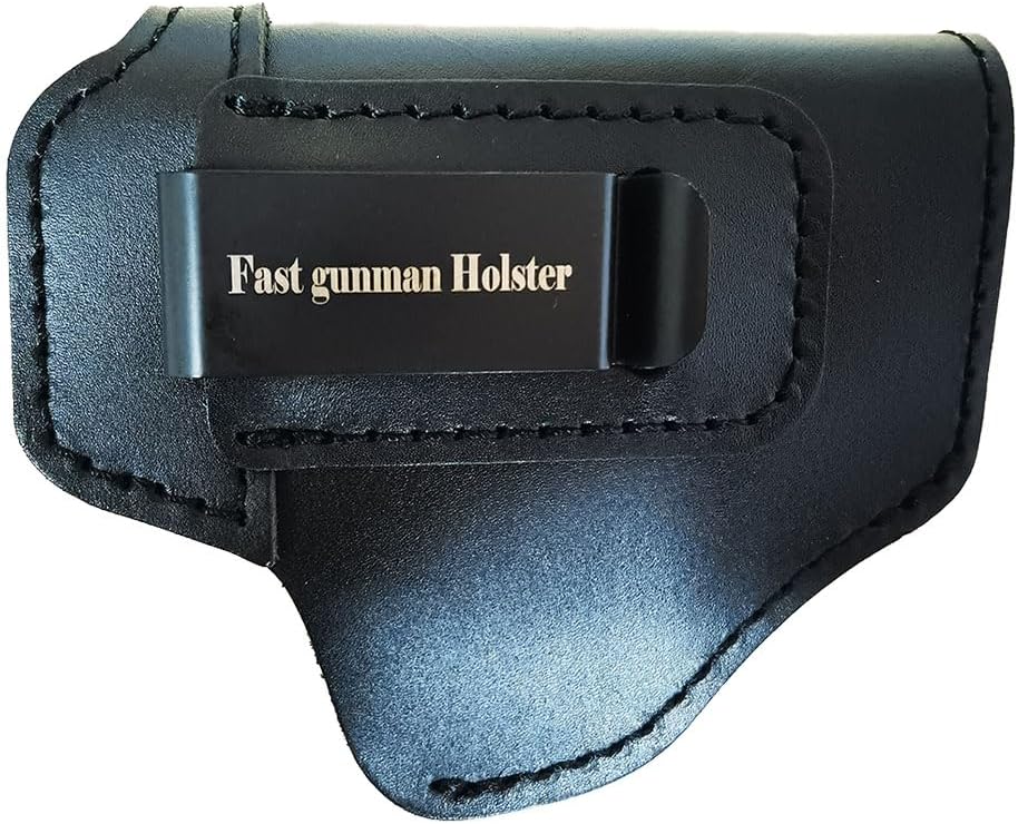 Fast gunman Holster IWB Leather Holster for Inside Waistband Concealed Carry Fits:Taurus G2C G3C / G2S / TH9c TH40c Compact / PT111 Millennium G2 / 709 740 Slim - or Similar Sized Pistols