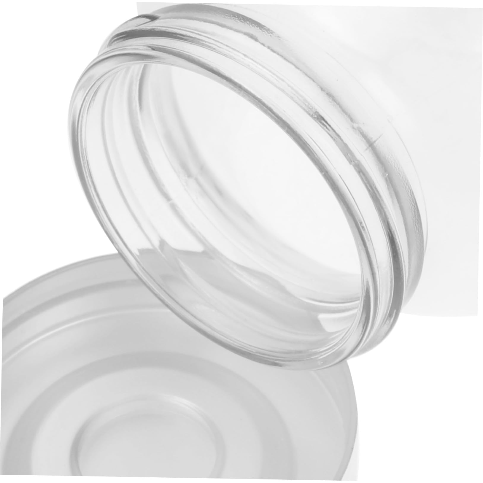 Lurrose 10 Stück Teiliges Mini glas Candy Vorratsgläser mit Transparentem Deckel Luftdicht Verschließbare Glasbehälter für Snacks Gewürze Tee Kräuter und Dekoration Robustes Dickeres Glas
