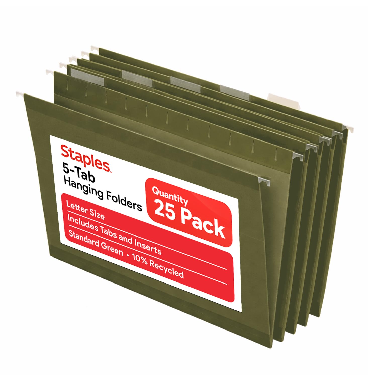 Amazon.com : Staples Reinforced Hanging File Folders, Letter Size