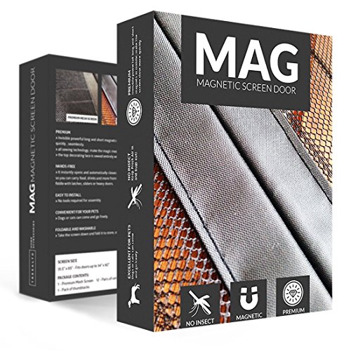 Tresalto MAG Magnetic Screen Door with Heavy Duty Mesh Curtain and FITS Door Size up to 34”-82