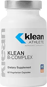 Klean ATHLETE Klean B-Complex | Supports Energy Production, Cardiovascular Function, and Normal Cellular Functions | NSF Certified for Sport | 60 Vegetarian Capsules
