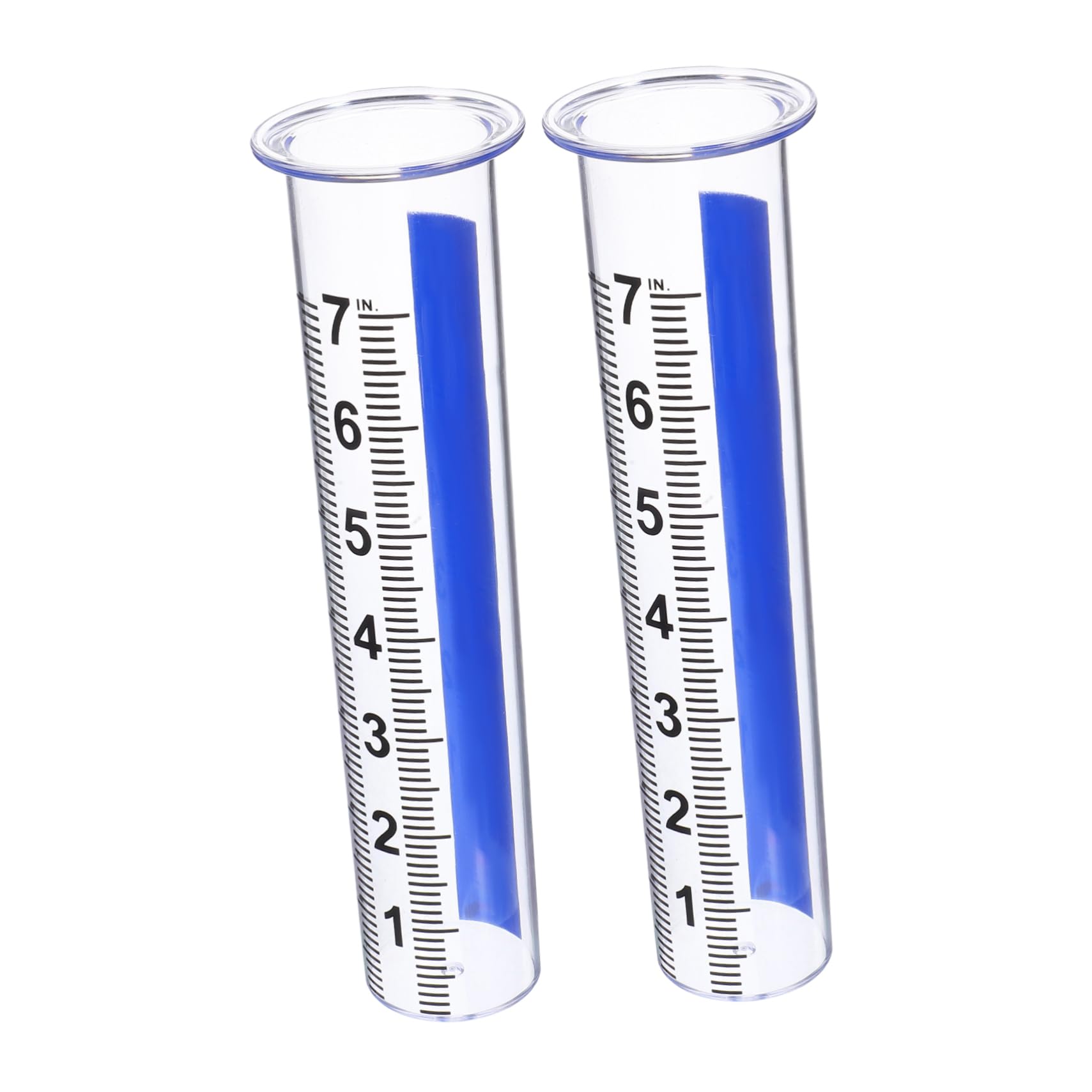 ibasenice 2Pcs Rain Gauge Tube Replacement Accurate Outdoor Water Measurement Tool for Garden Lawn Lightweight Portable Design for Camping and Hiking Activities