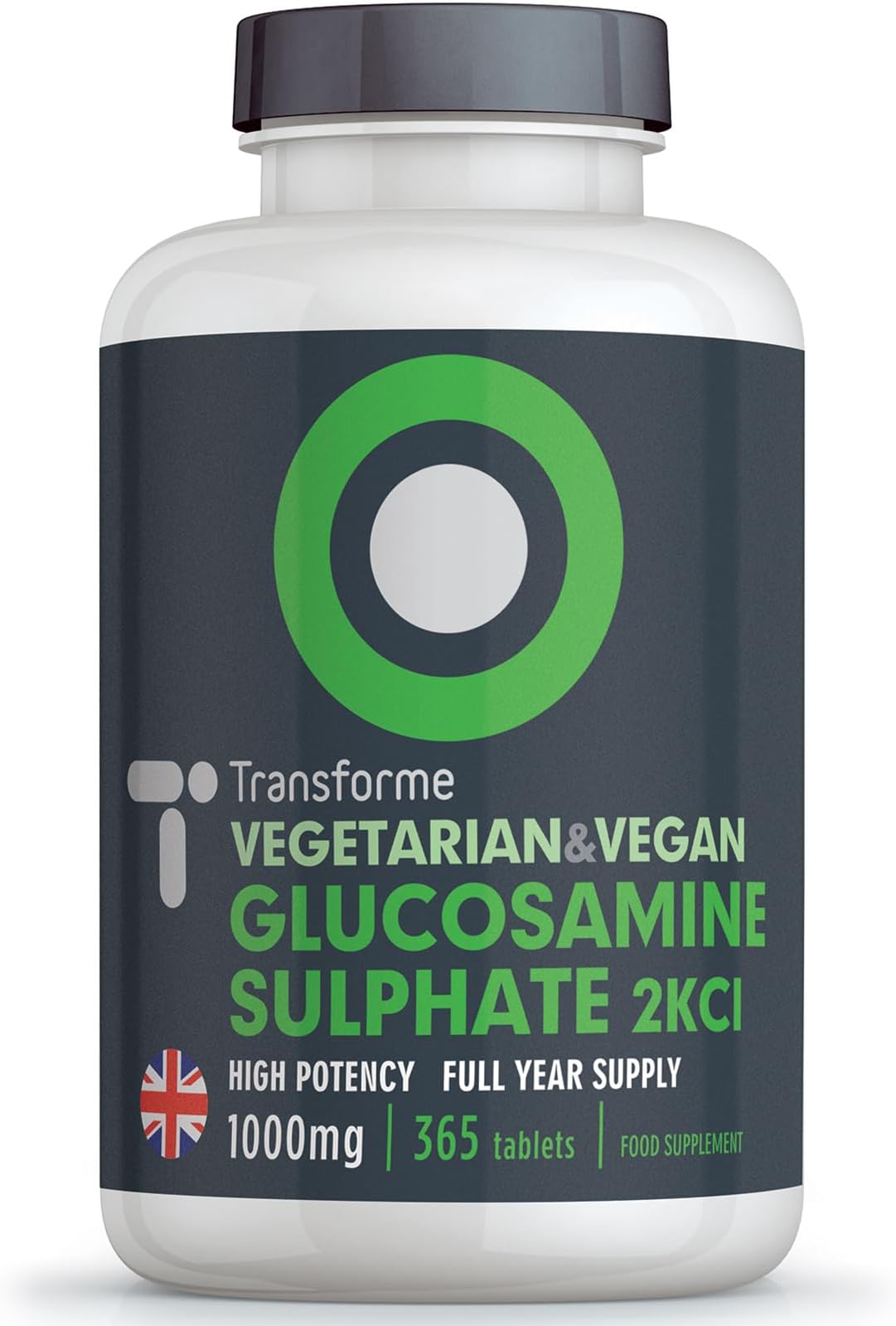 Glucosamine Sulphate 1000mg 365 Tablets, 2KCl, Vegetarian, Vegan, 1 Year Supply, Gluten Free