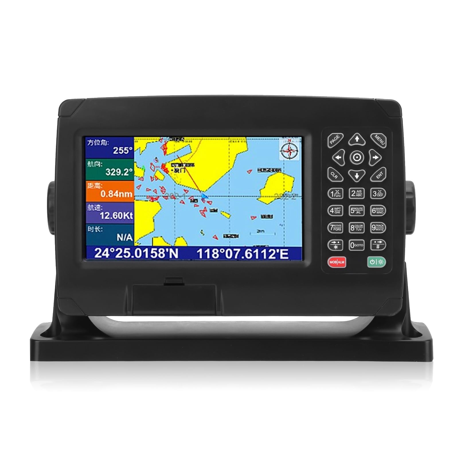 Klatata GPS Chart Plotter Transponder di navigatore satellitare con antenna GNSS a doppia mappa IPX6 per barca marina
