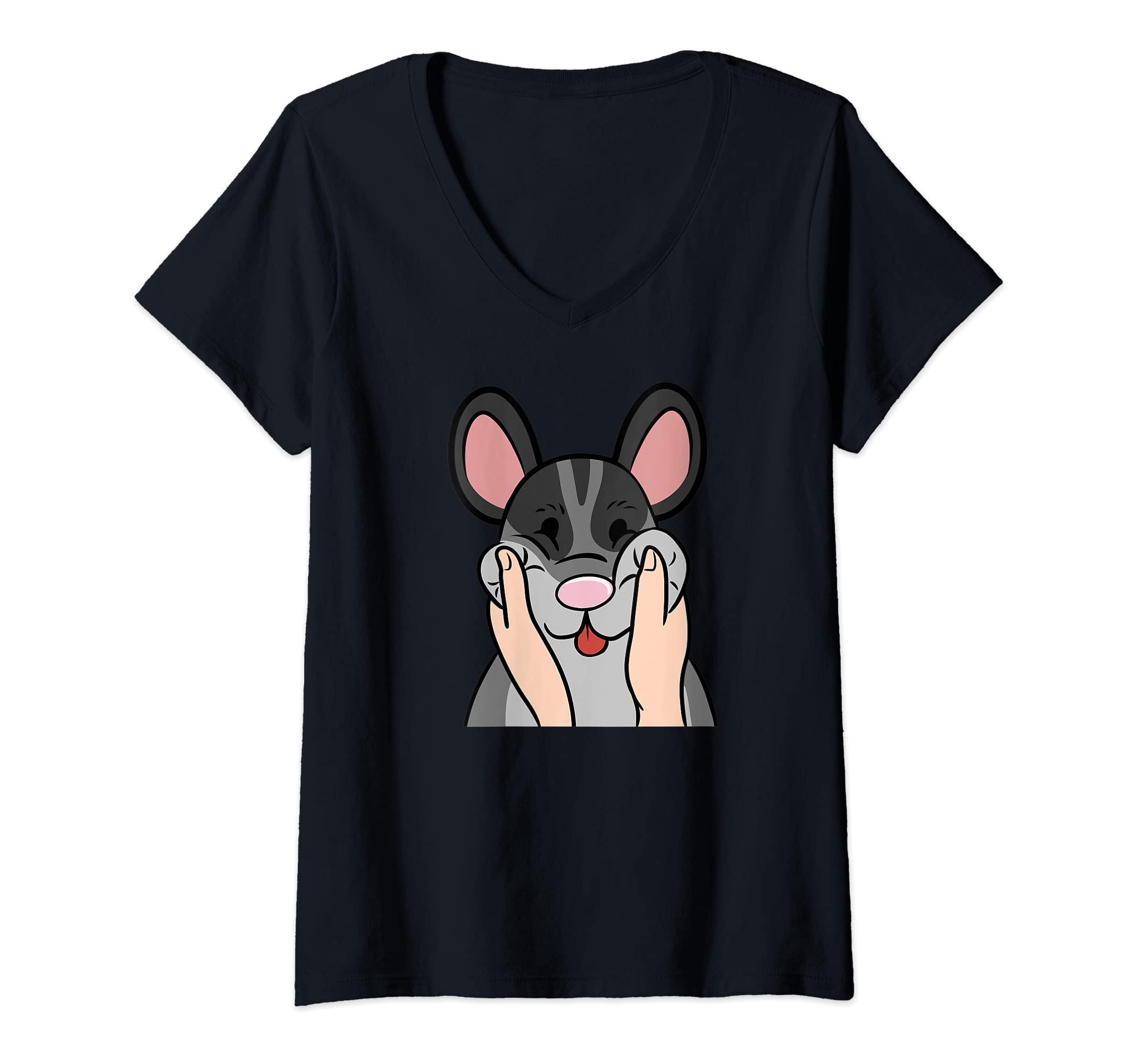 Womens Chubby Cheeks Sugar Petaurus V-Neck T-Shirt