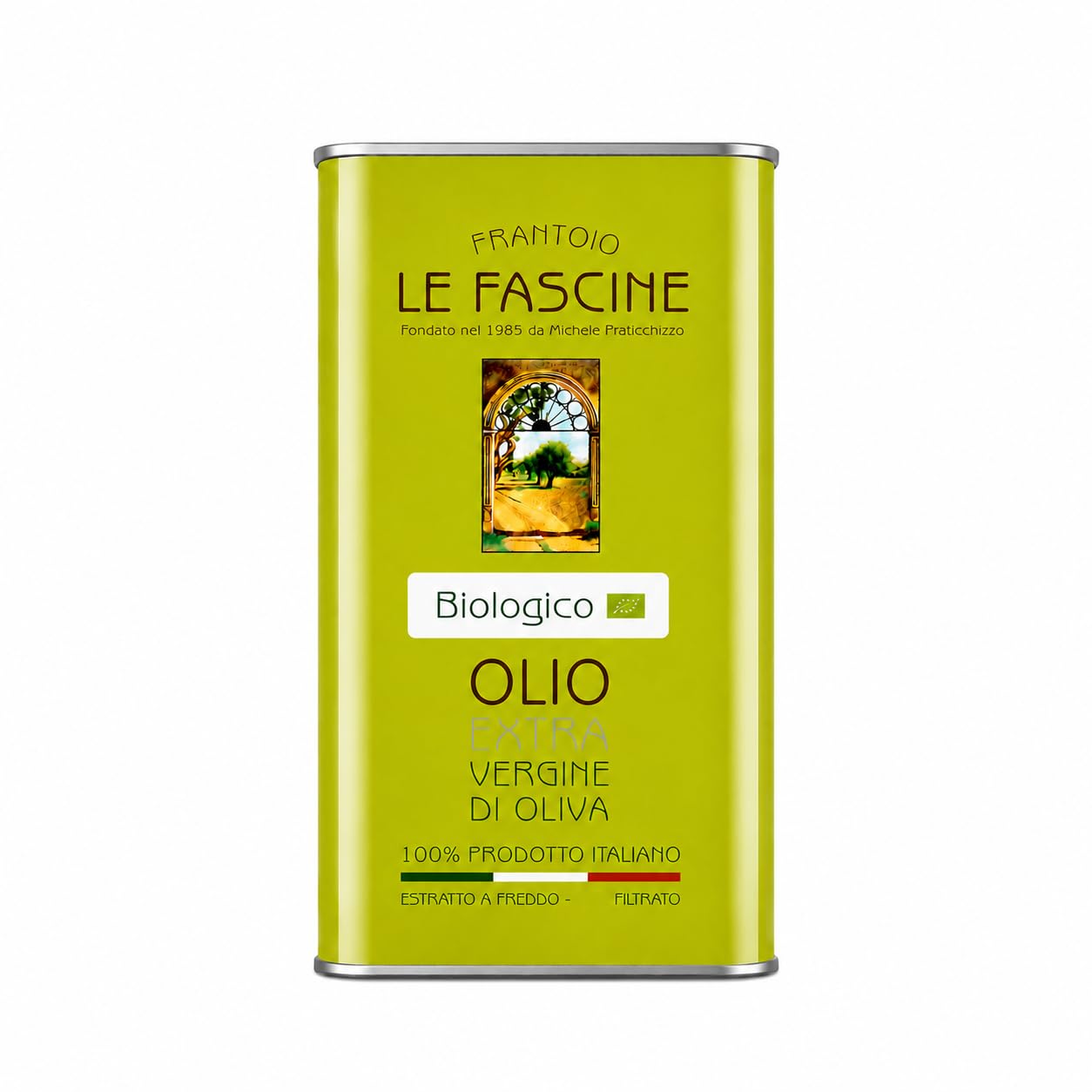 Le Fascine Olio Extravergine d'Oliva Provenzale Biologico 100% Italiano Prodotto da mono cultivar Provenzale (Latta da 3 Litri)