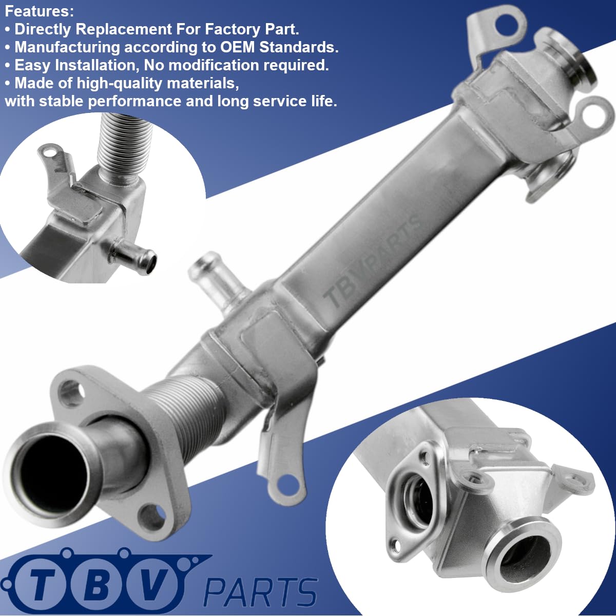 Enfriador EGR 7794245 11717794245 11717790065 7790065 WG1720686 Enfriador de gases de escape Refrigerador de la Válvula EGR Elemento Enfriador para E87 3 E46 E90 5 E60 E61 E63 X3 E83 X5