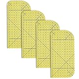 4 Pcs Hot Ironing Ruler, Hot Ironing Measuring Ruler, Patchwork Tools for Clothing Making, DIY Dry or Steam Ironing Fabric Heat-Resistant Ruler Patchwork Sewing Supplies for Quilting Knitting