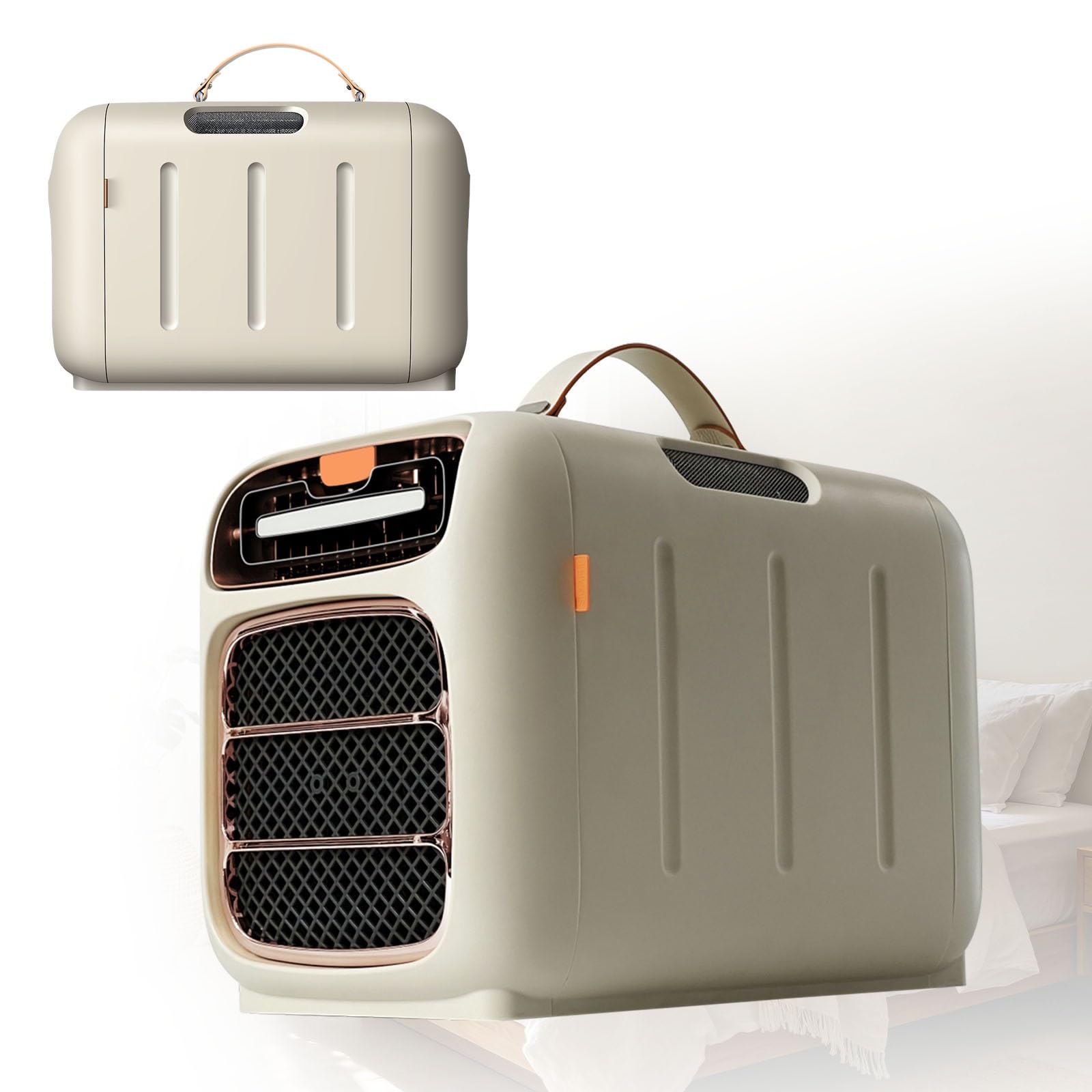 Aire Acondicionado Camping Portátil, Climatización Autocaravana 4800 BTU, Ventilador Enfriador Sin Tubo Evacuación con Deshumidificador para Caravana y Remolque