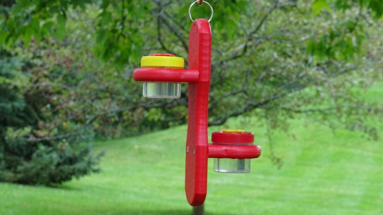 Double Hanging DOTS Hummingbird Feeder (2)