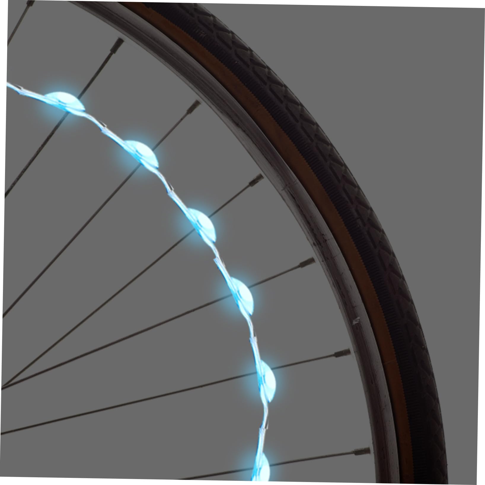 Toyvian Luz de Bicicleta Trasero Ciclismo reflexivo habló Bike luz de Noche de Bicicleta luz de Alambre de Rueda lámpara de Rueda de Bicicleta Multicolor luz de la Rueda AbS Negro