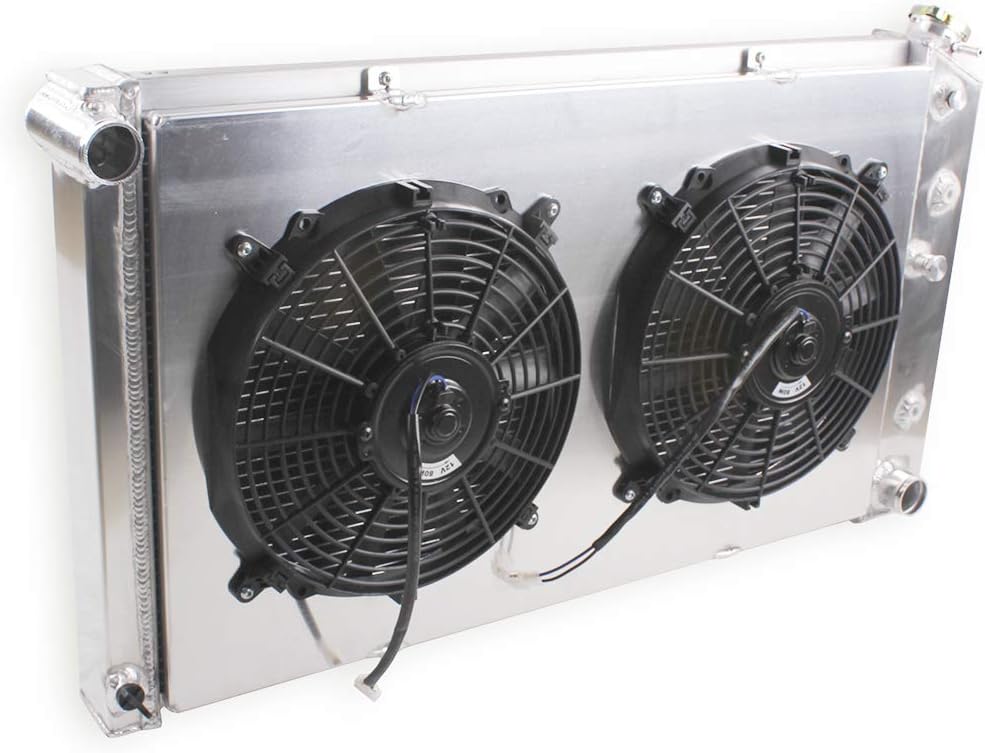 3-Row Full Aluminum Radiator+Fan Compatible with 1968 69 70 71 1972 Chevy Chevelle Impala Caprice