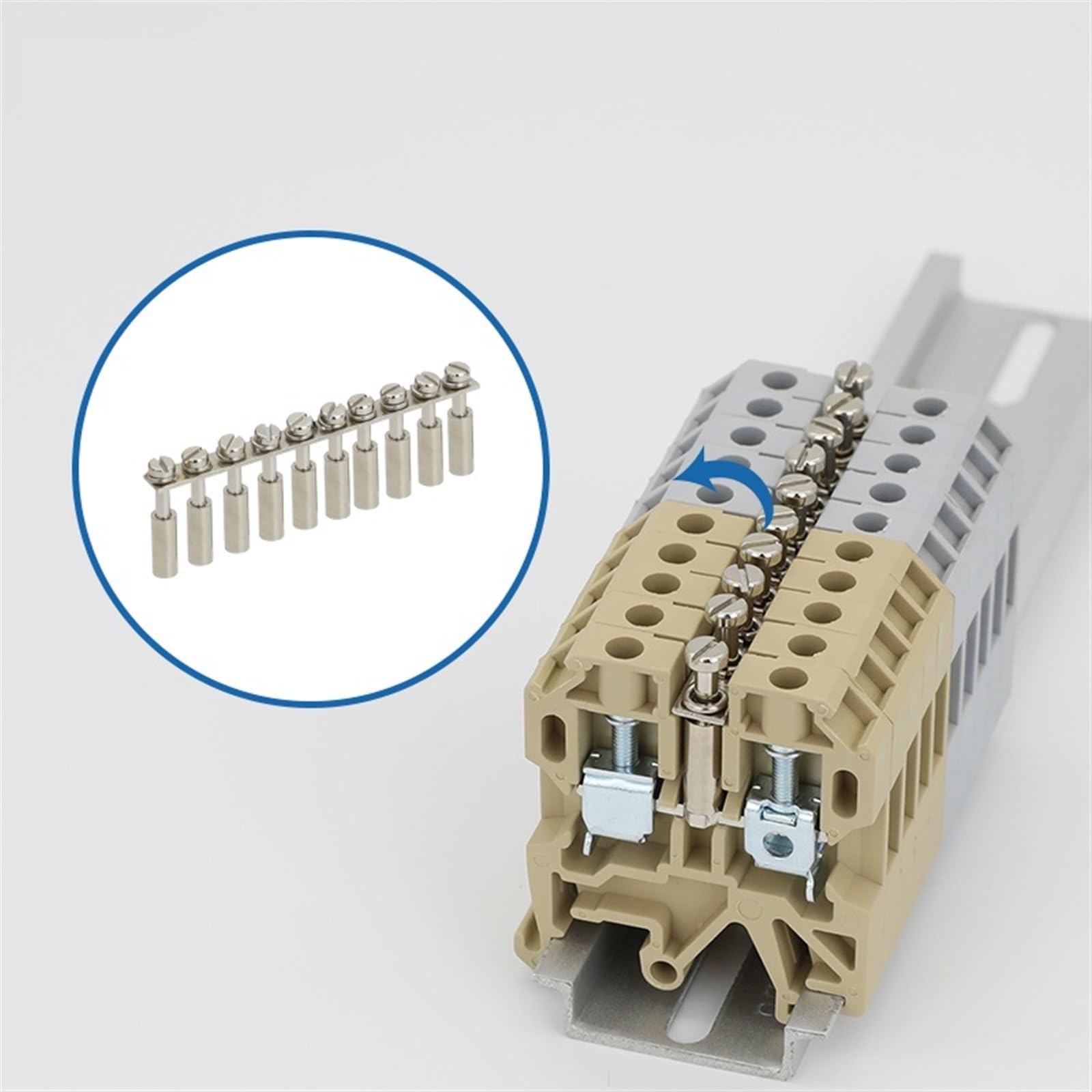 1Pc SAK4Q10 Fixed Bridge for SAK 4EN SAK4EN Wire Connector SAK4Q-10 DIN Rail Terminal Block Accessories Wiring Jumpers SAK4 Q10