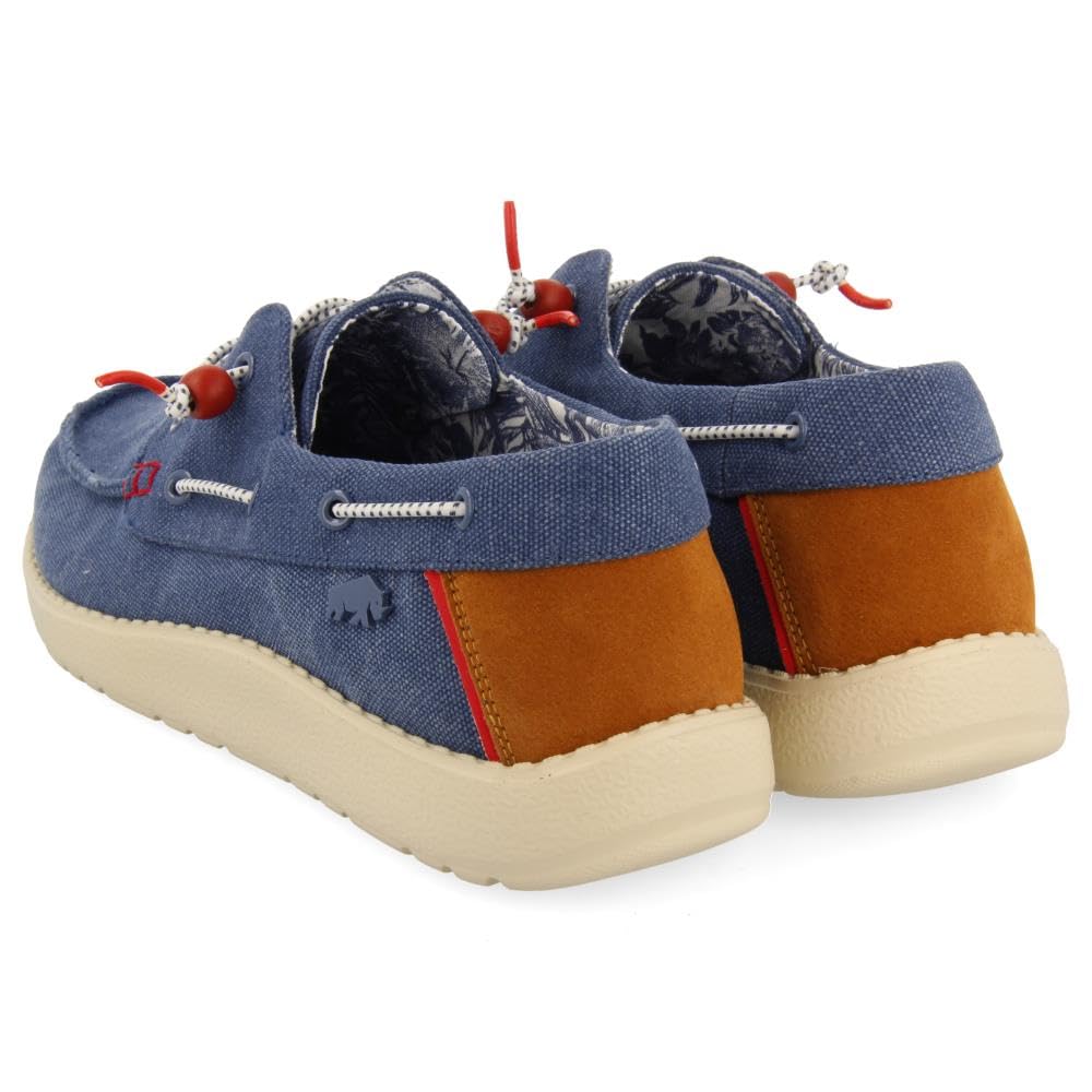 Mocasines Color Azul Marino Estilo NÁUTICOS con Detalles DE Colores para Hombre SULT