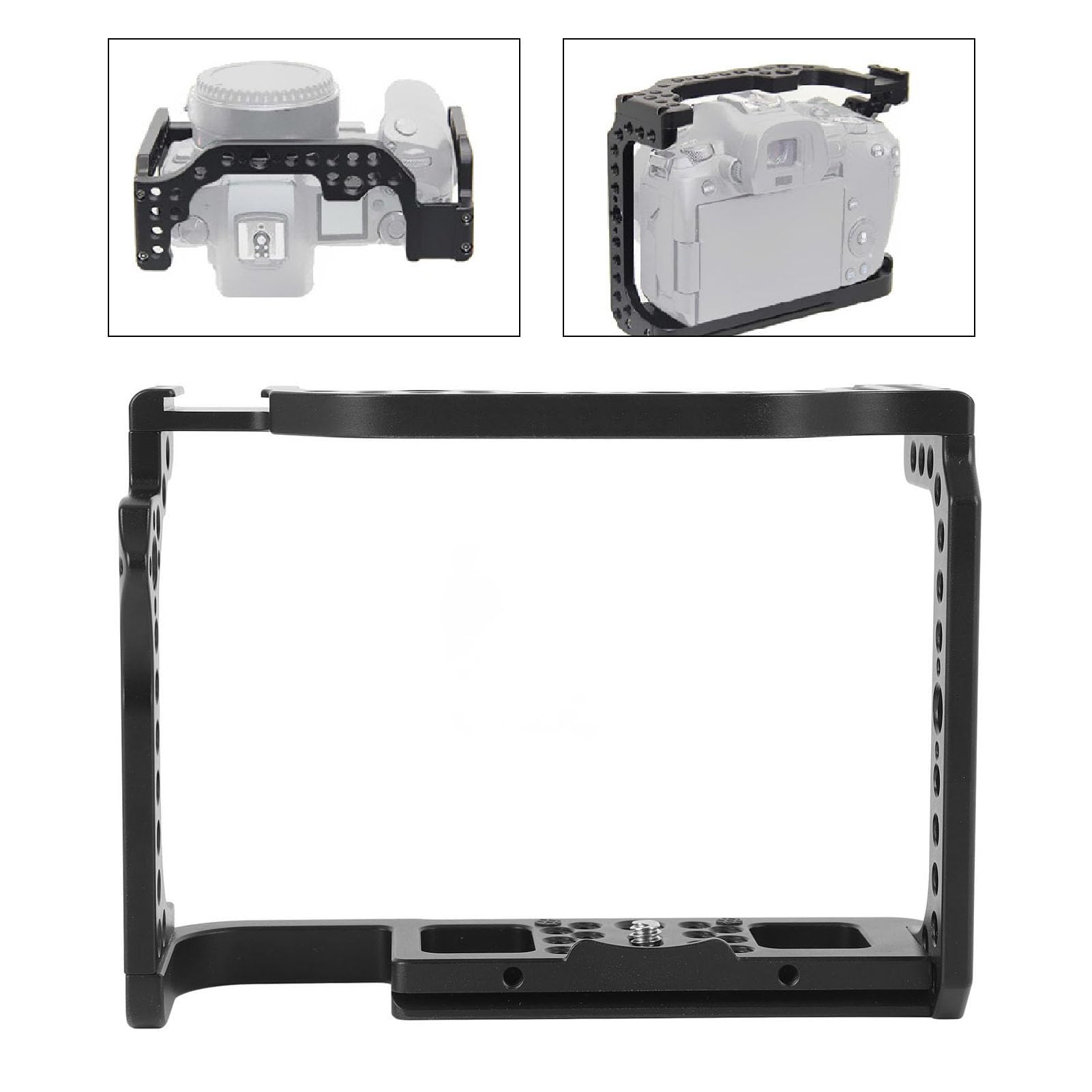 Socobeta Gabbia per Fotocamera Completa Robusta Struttura in Alluminio Rig Video per Fotocamera a Sgancio Rapido per Tiratori di Foto e Video EOSR
