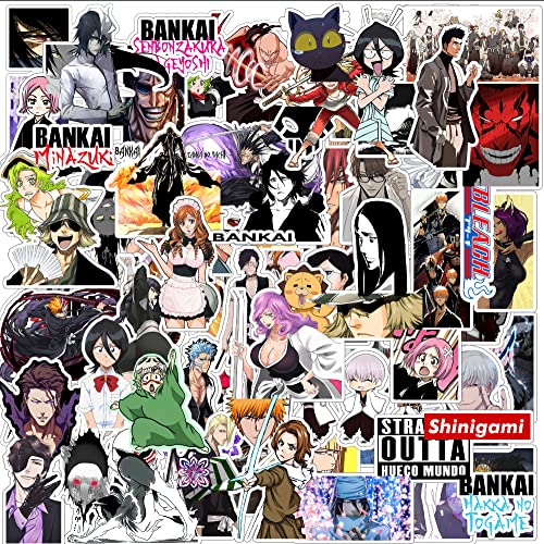Image of Paper9store Pack of 75+ Bleach Stickers for Laptop, Phone Case, Guitar, Bike, Pc, Scrapbook etc. Waterproof Glossy Laminated Residue Free Anime Stickers