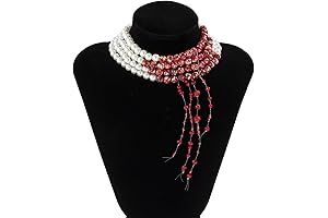 Gothic Blood Pearl Necklace Jewelry: Unleash Your Dark Side