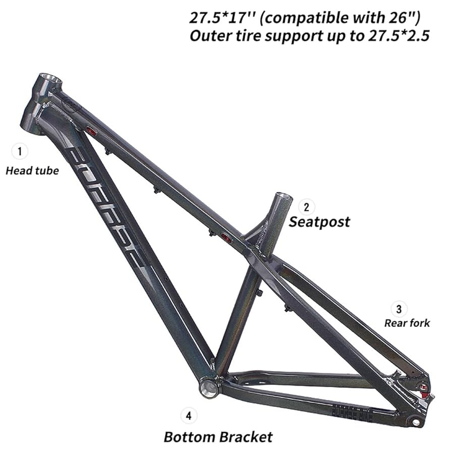 【YUCK】FLAME in FRAME Amazon.com: QHIYRZE Hardtail Mountain Bikes Frame 27.5er