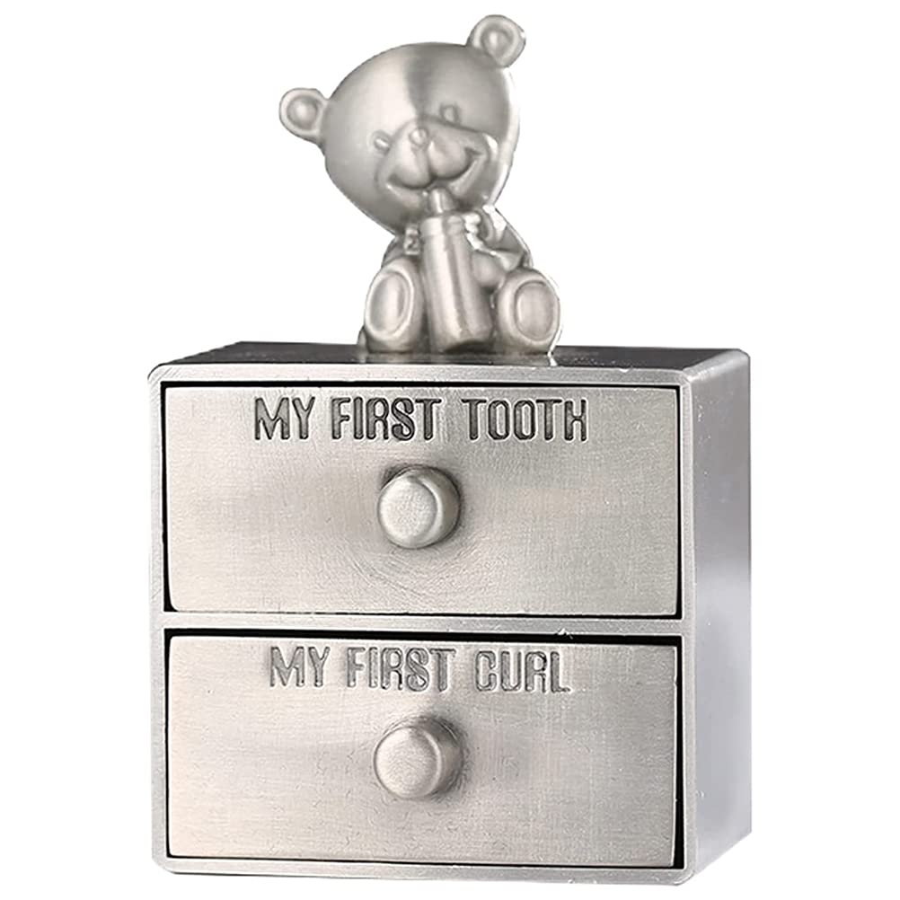 Baby Herinnering Vintage Koets Doos - Met De Hand Gemaakte Reliëfdoos Voor Eerste Krul Of Tand, Metalen Keepsake Box Voor Baby En Familieherinneringen Vintage Koets Eerste Krul Doos