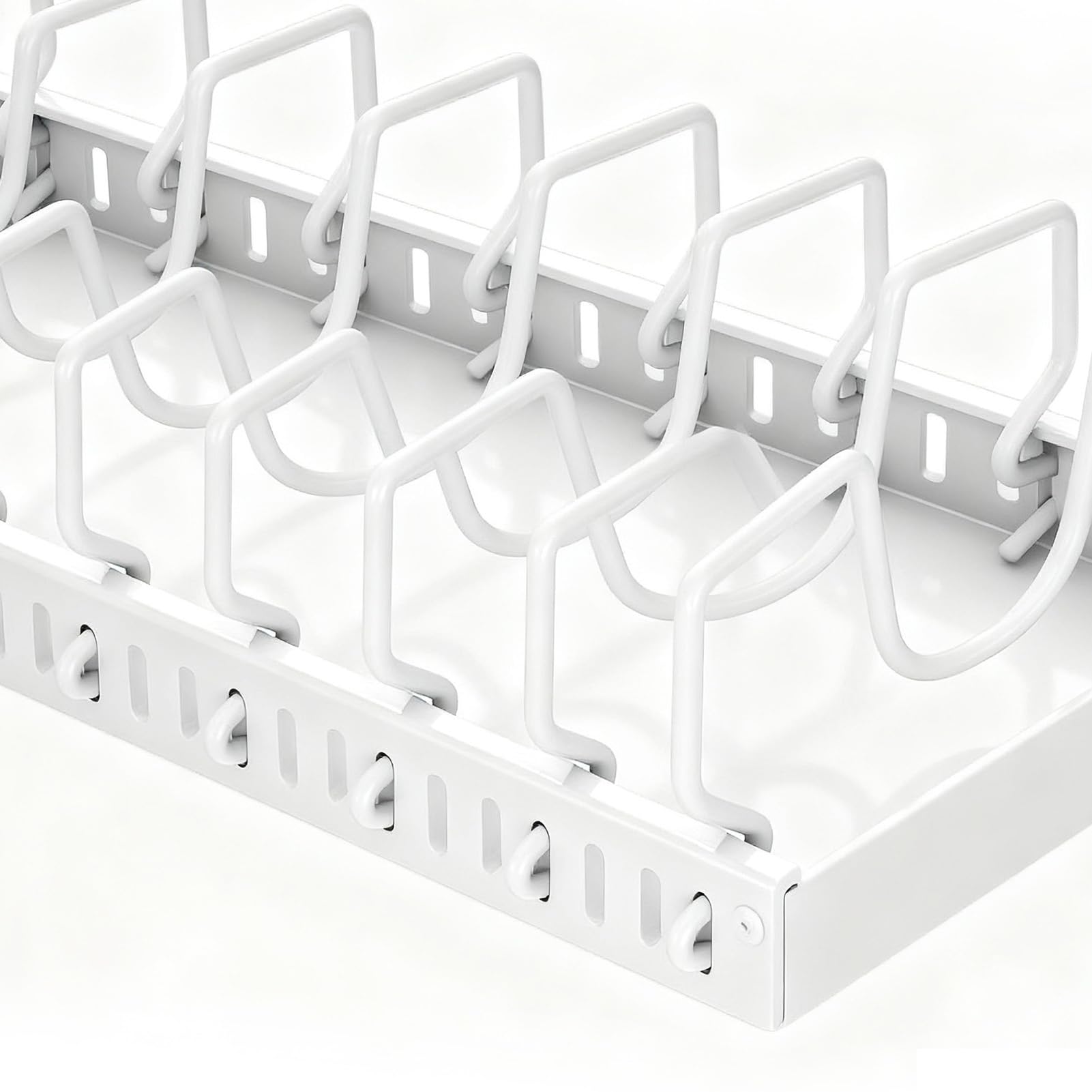 Generisch Organizer estraibile e padelle – organizer per coperchio | estraibile e regolabile in altezza con tirante – per l'organizzazione della cucina, dispensa, piano di lavoro, armadio
