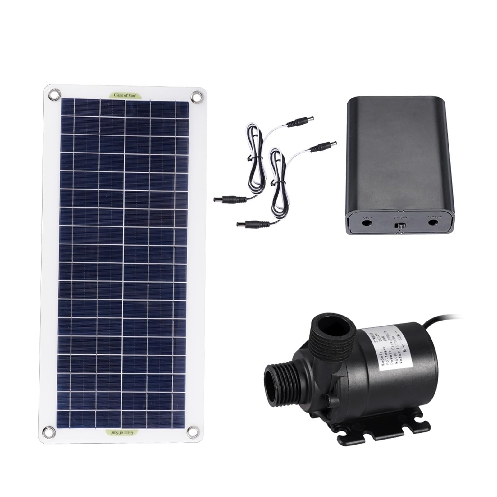 Pompa solare per acqua, 50W 800L/H Pompa ad acqua solare senza spazzole Set sommergibile ultra-silenziosa Motore for laghetto for pesci Decorazione for fontana da giardino(Solar panel and pump)