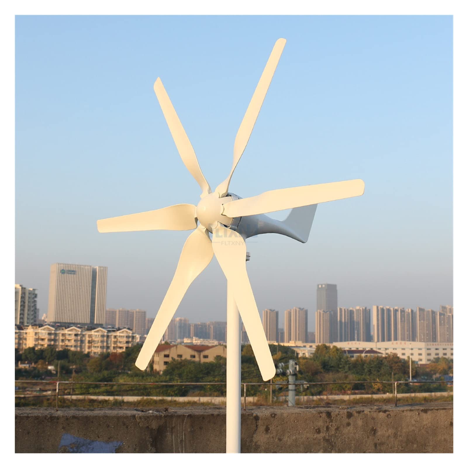 Turbina Wiatrowa, Wind Turbine Generator, Horizontal Start 1.3m/s 800w 12v 24v With 6 Blades And Pwm. Charge Controller(With MPPT,6 BLADES_12V_800W)